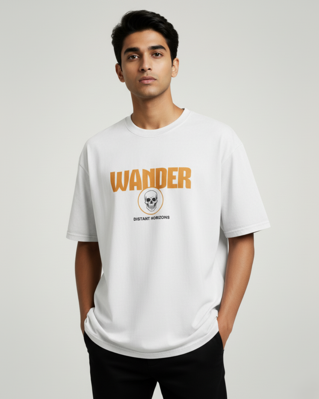 WANDER Oversized Tee – White