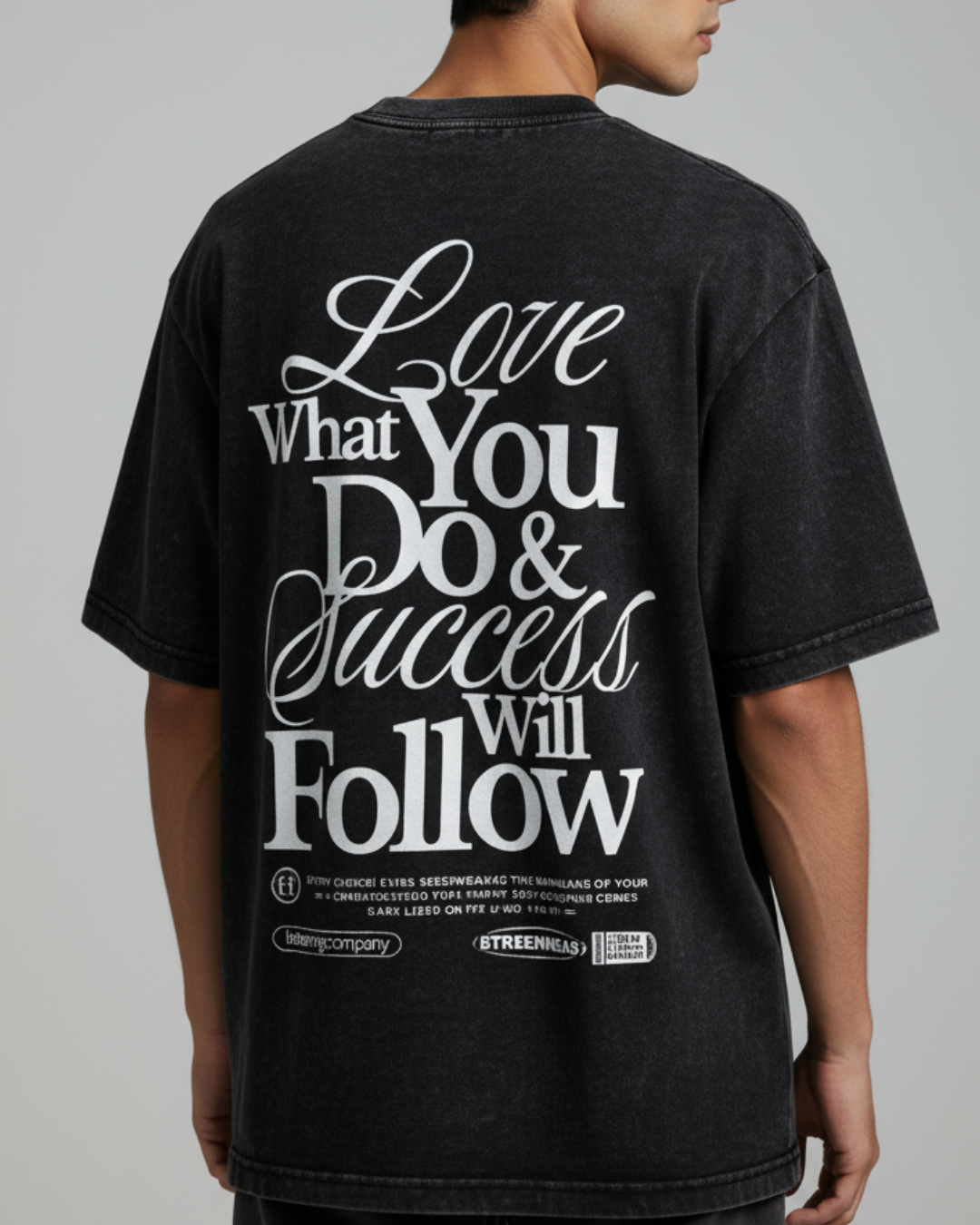 Acid Wash Oversized Tee – Love What You Do