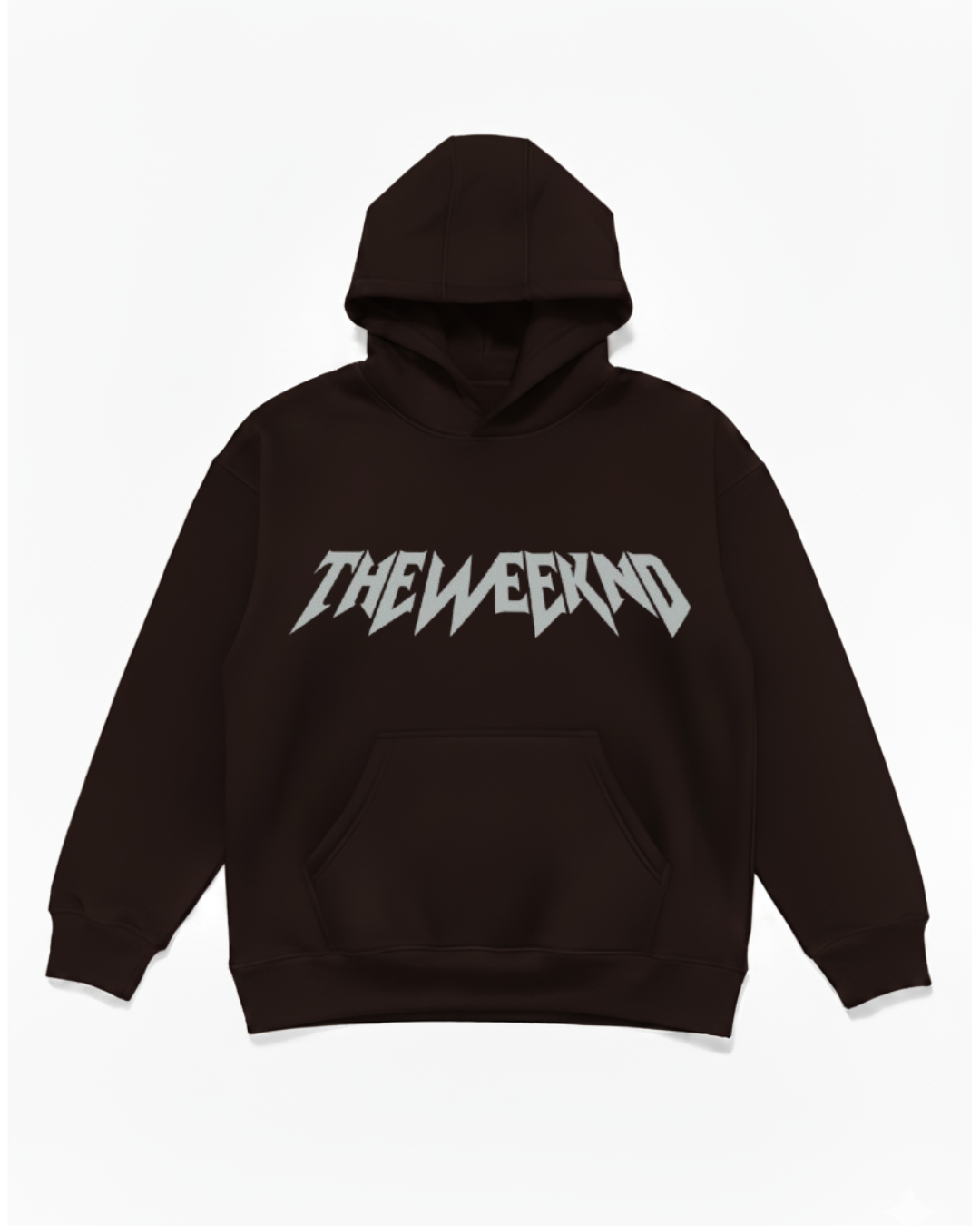 The Weeknd 'Dawn FM' Style Graphic Hoodie - Dark Brown