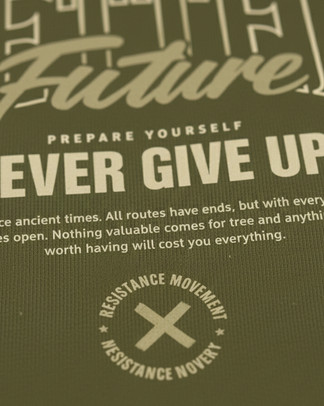 Better Future - Olive Green Oversized T-shirt