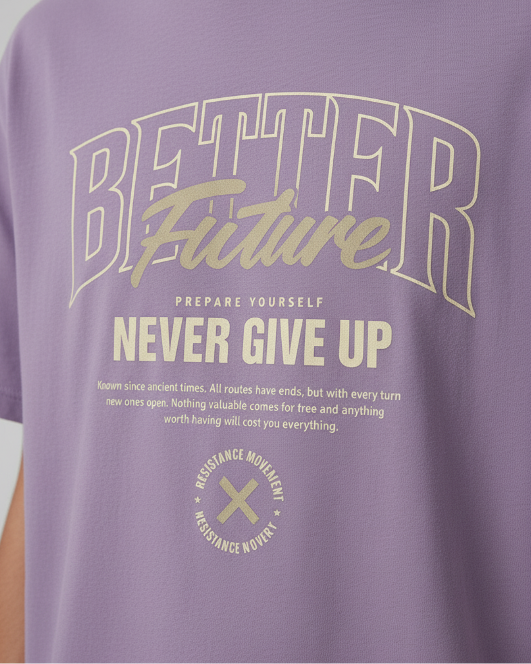 Better Future Oversized Graphic T-Shirt Lavender