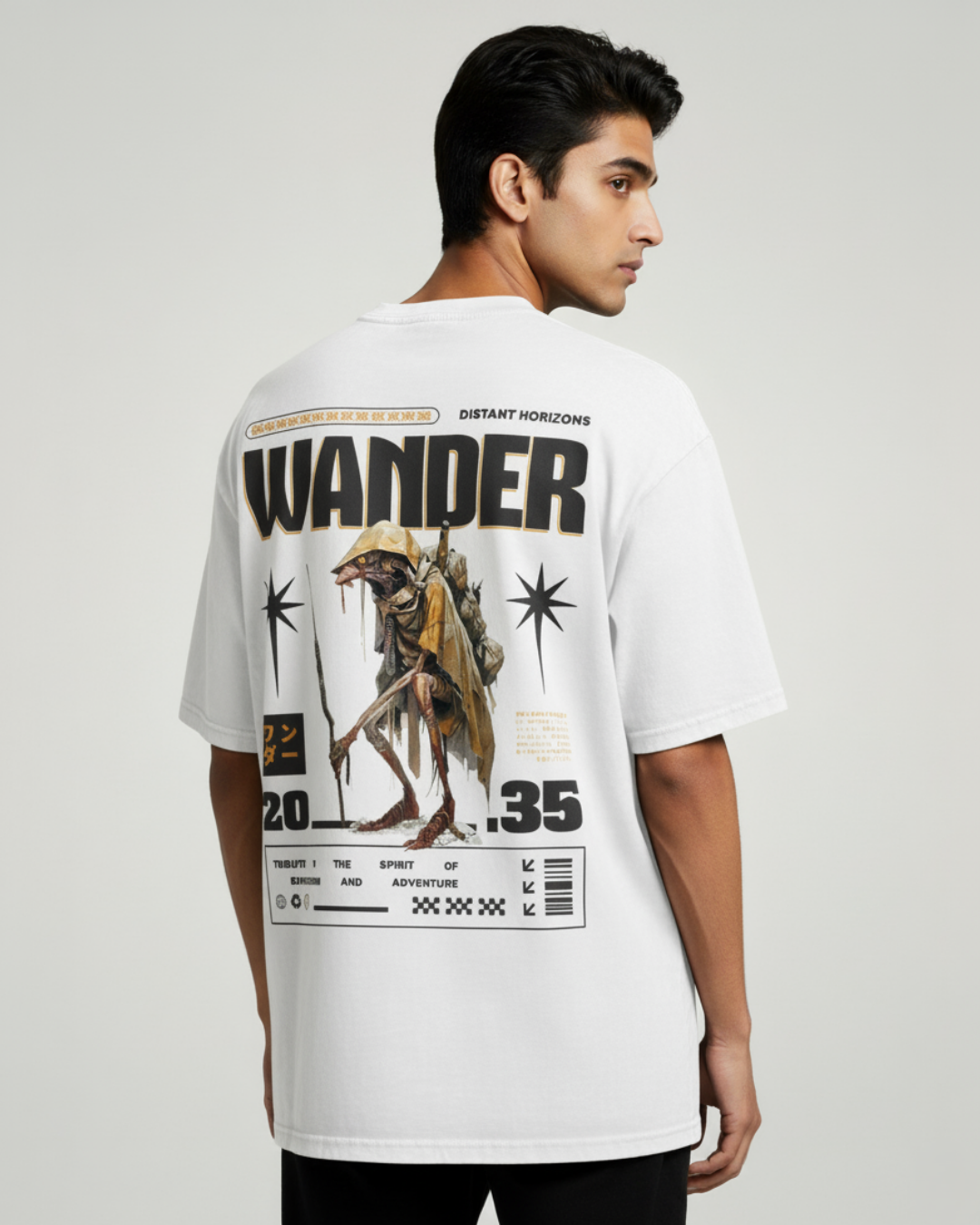 WANDER Oversized Tee – White