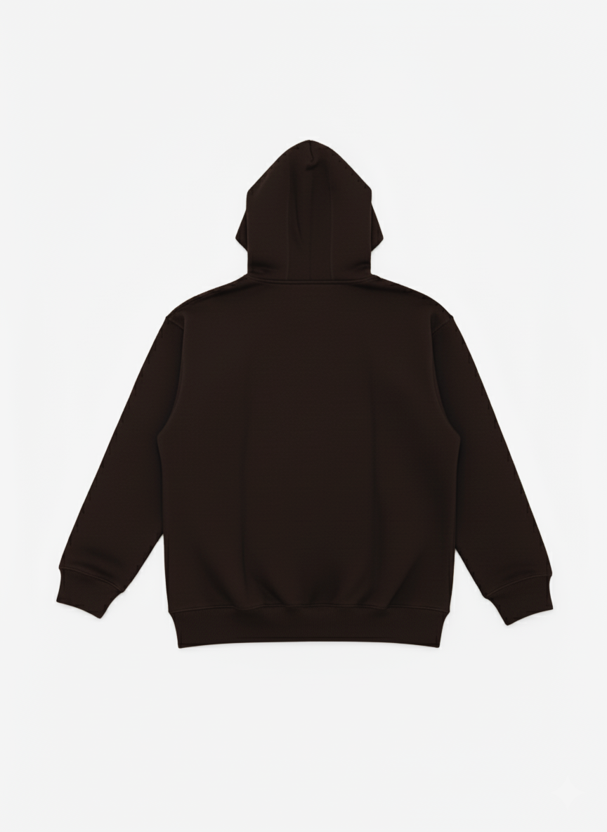 Bare Code Coffee Brown Oversize Hoodie