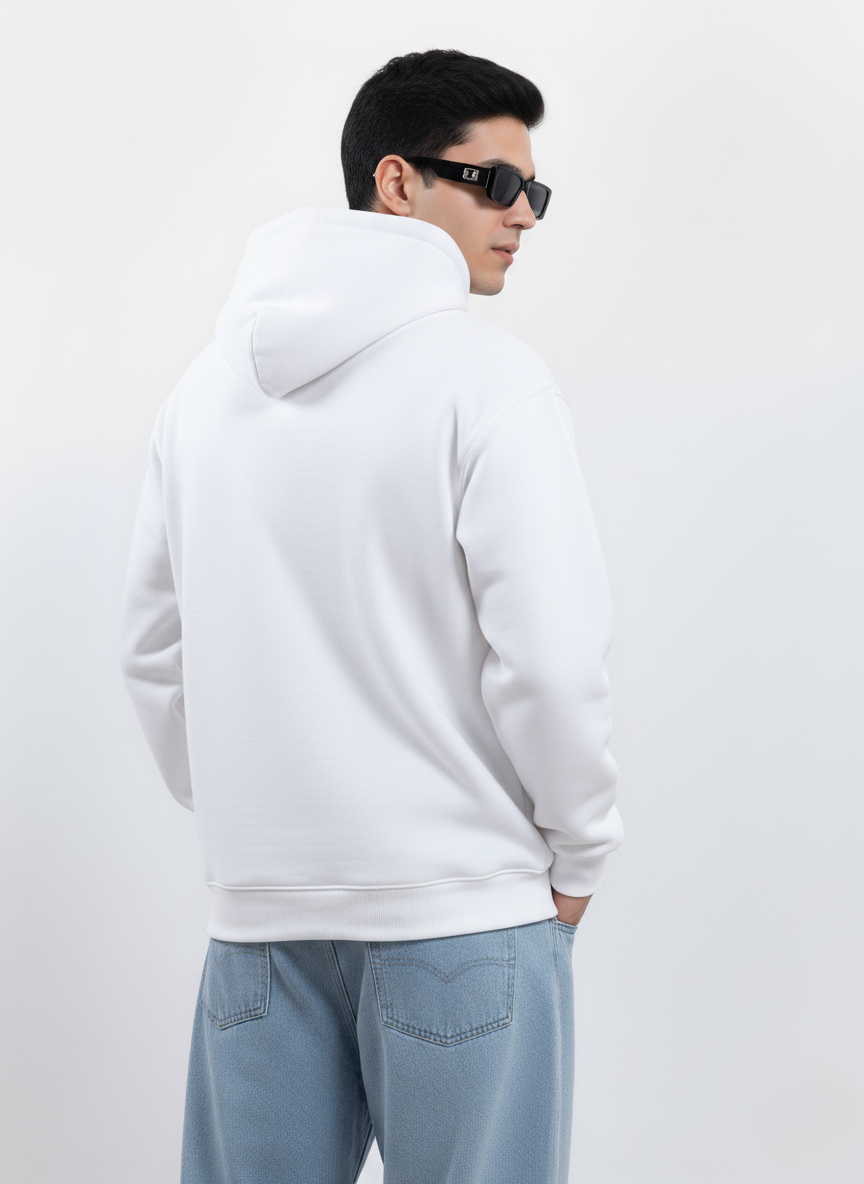 Bare Code Classic White Oversize Hoodie