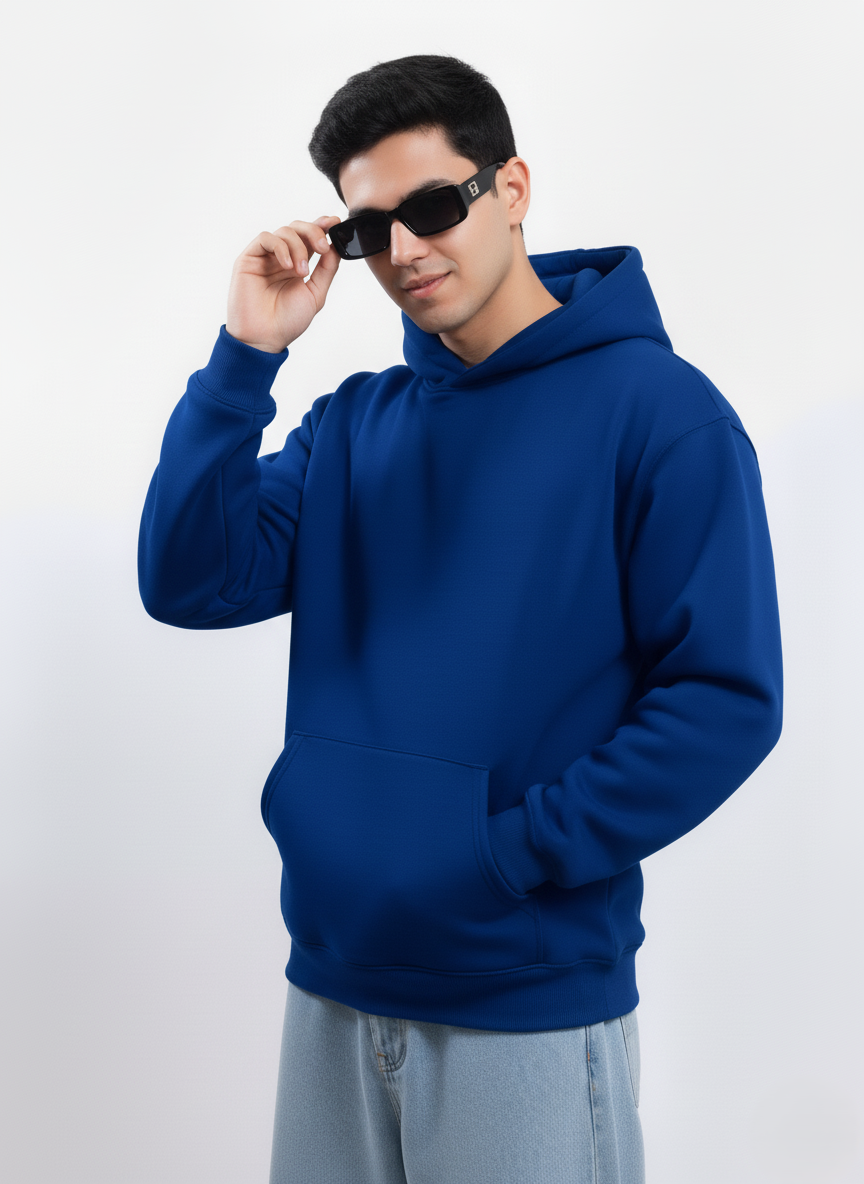 Bare Code Royal Blue Oversize Hoodie