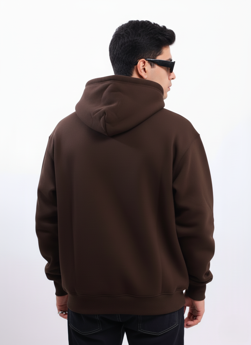 Bare Code Coffee Brown Oversize Hoodie