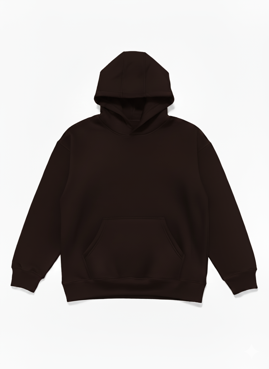Get Back Up Oversized Chocolate Brown Hoodie