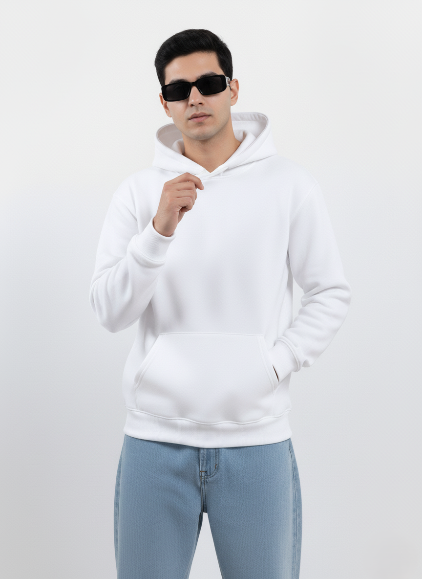 Bare Code Classic White Oversize Hoodie
