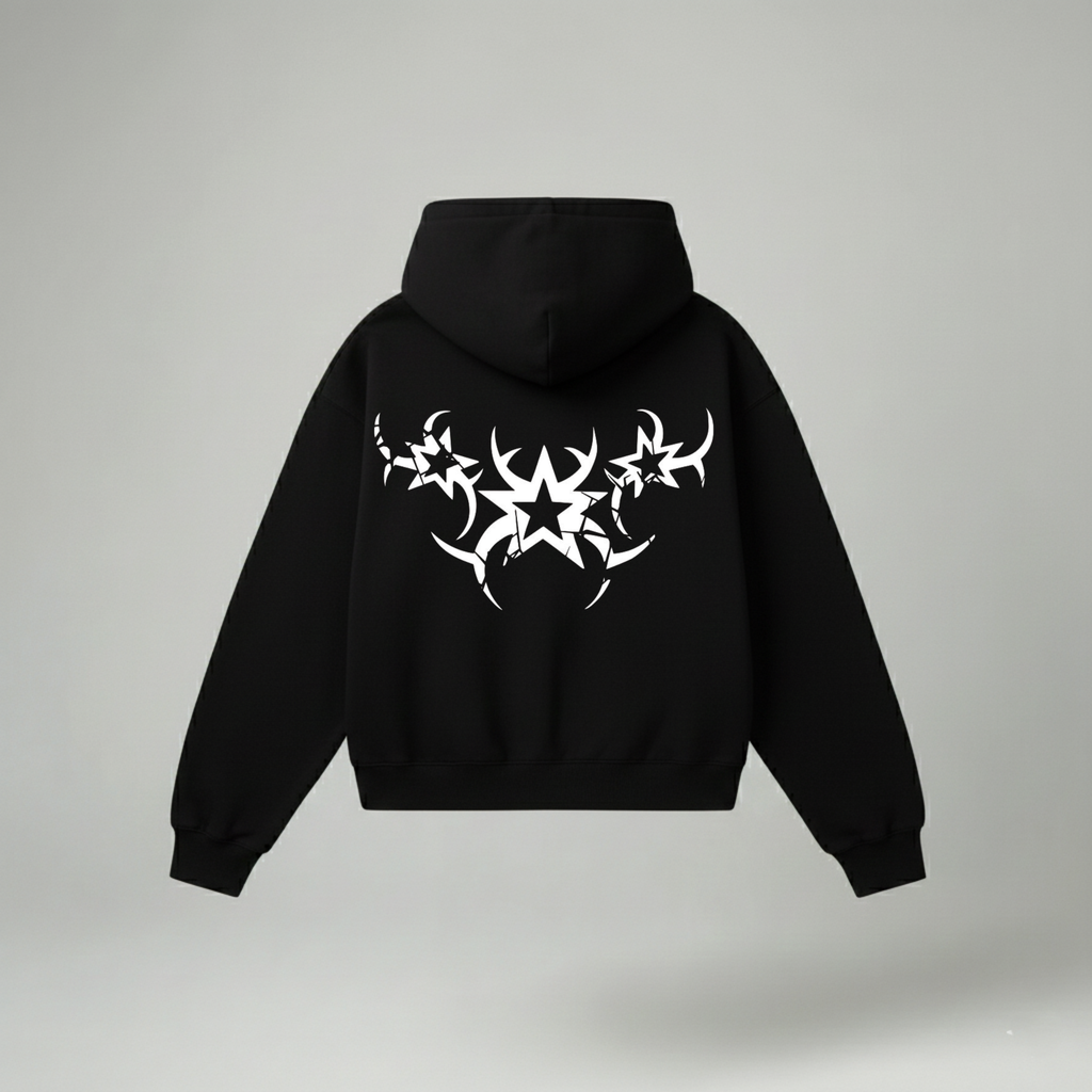Silent Steppin'' Gothic Tribal Graphic Hoodie