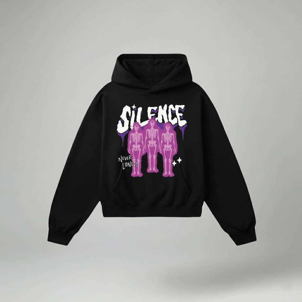 The "Silence Never Lonely" Oversized Hoodie