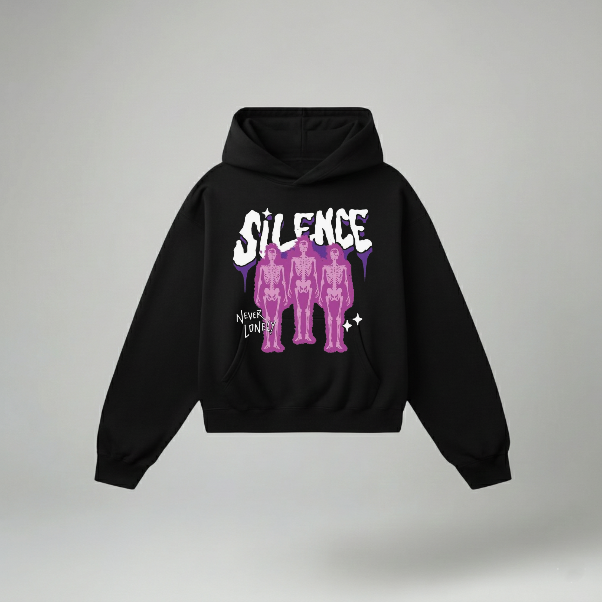 The "Silence Never Lonely" Oversized Hoodie