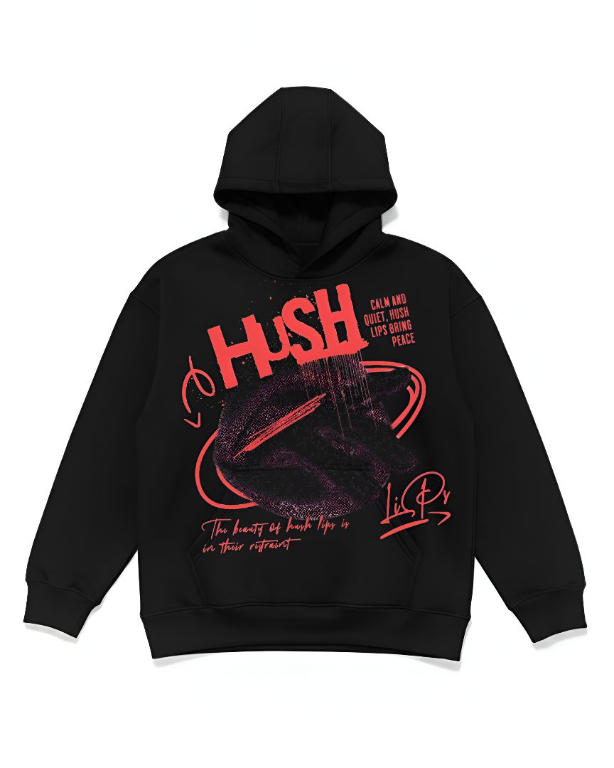 HUSH Lips Graphic Hoodie