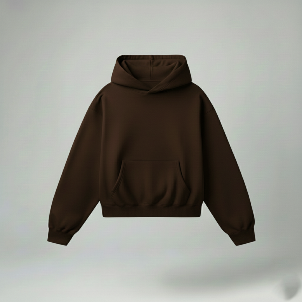 Get Back Up Oversized Chocolate Brown Hoodie