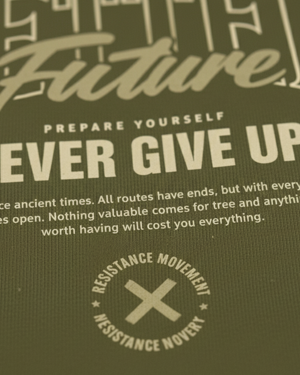 Better Future - Olive Green Oversized T-shirt