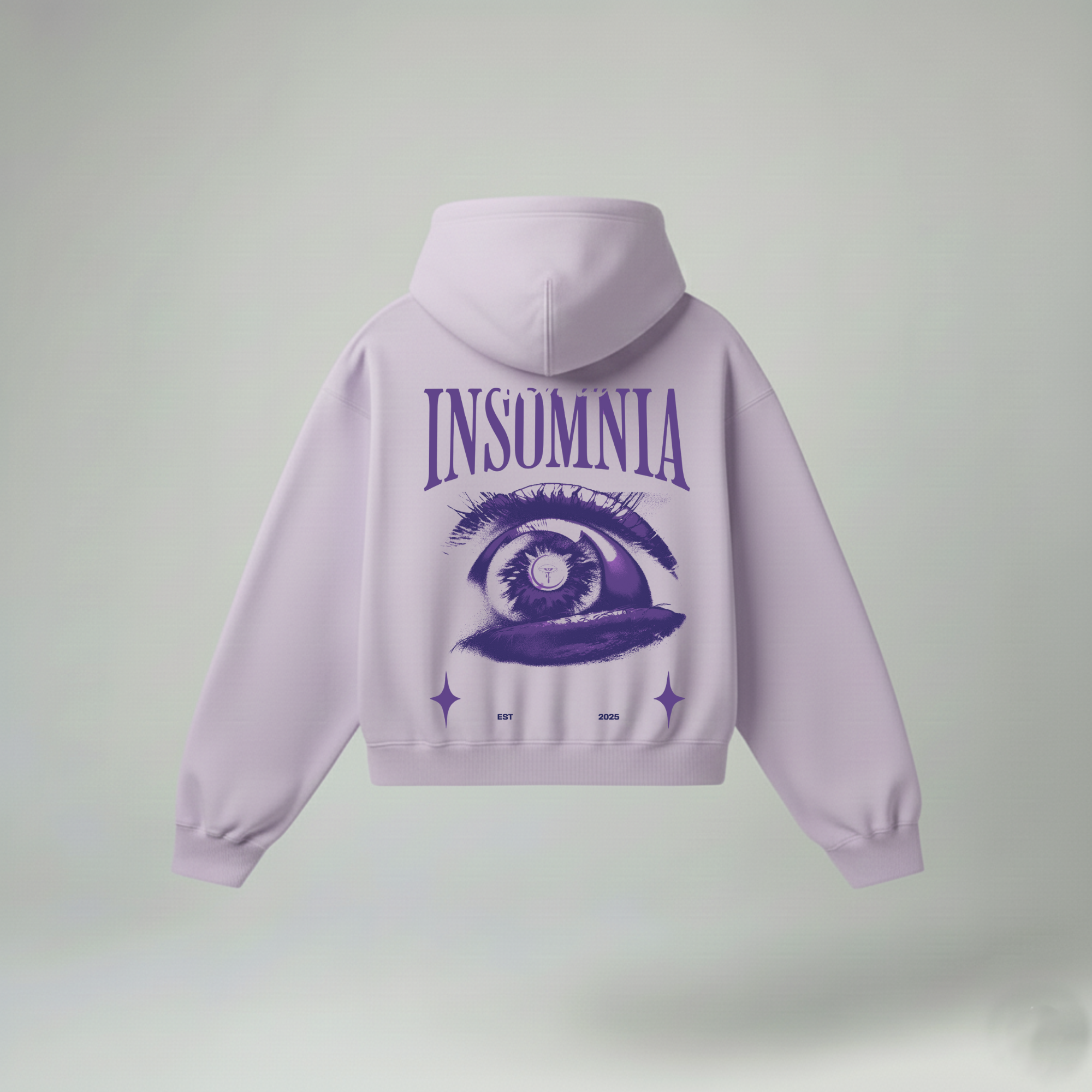 The "Insomnia" Oversized Lavender Hoodie