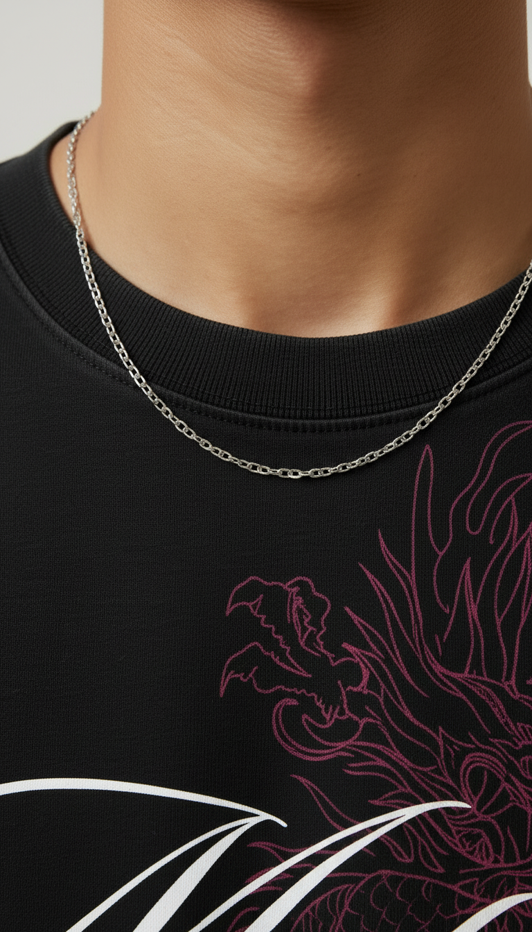 Dragon Script Oversized T-Shirt – Black Streetwear