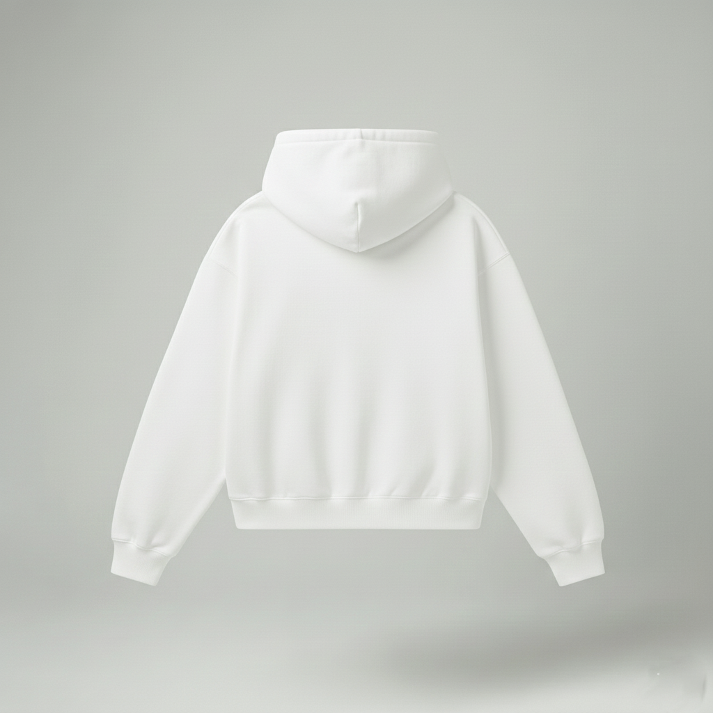 Bare Code Classic White Oversize Hoodie