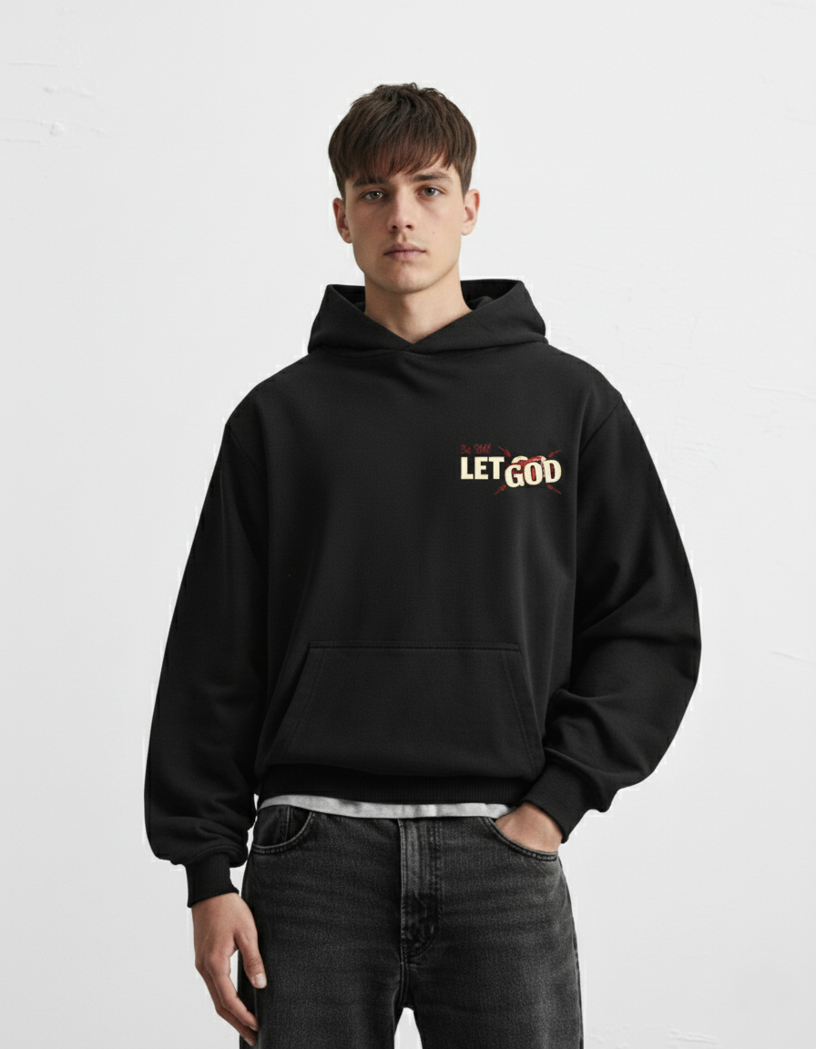 Be Still LET GOD' Graphic Hoodie