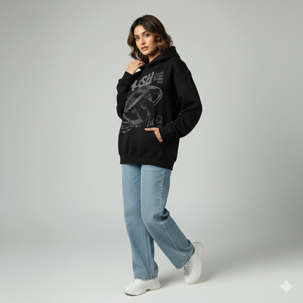 HUSH Lips Graphic Hoodie