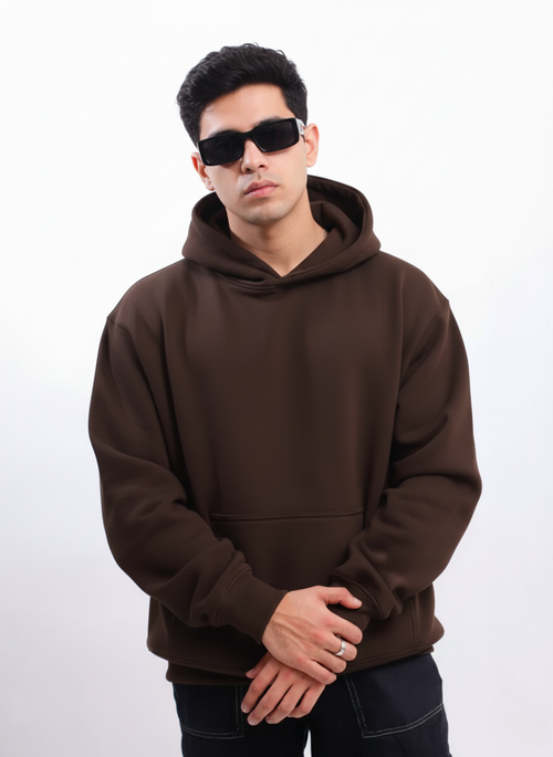 Bare Code Coffee Brown Oversize Hoodie