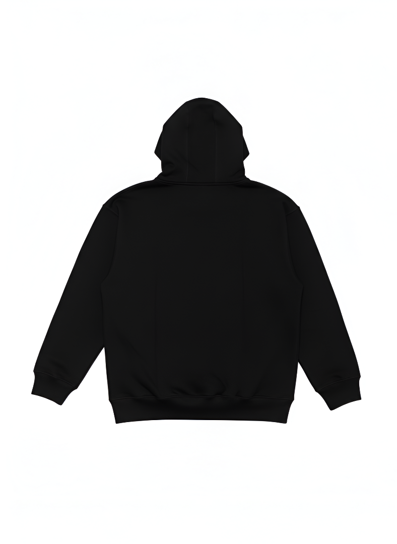 Bare Code Matte Black Oversize Hoodie