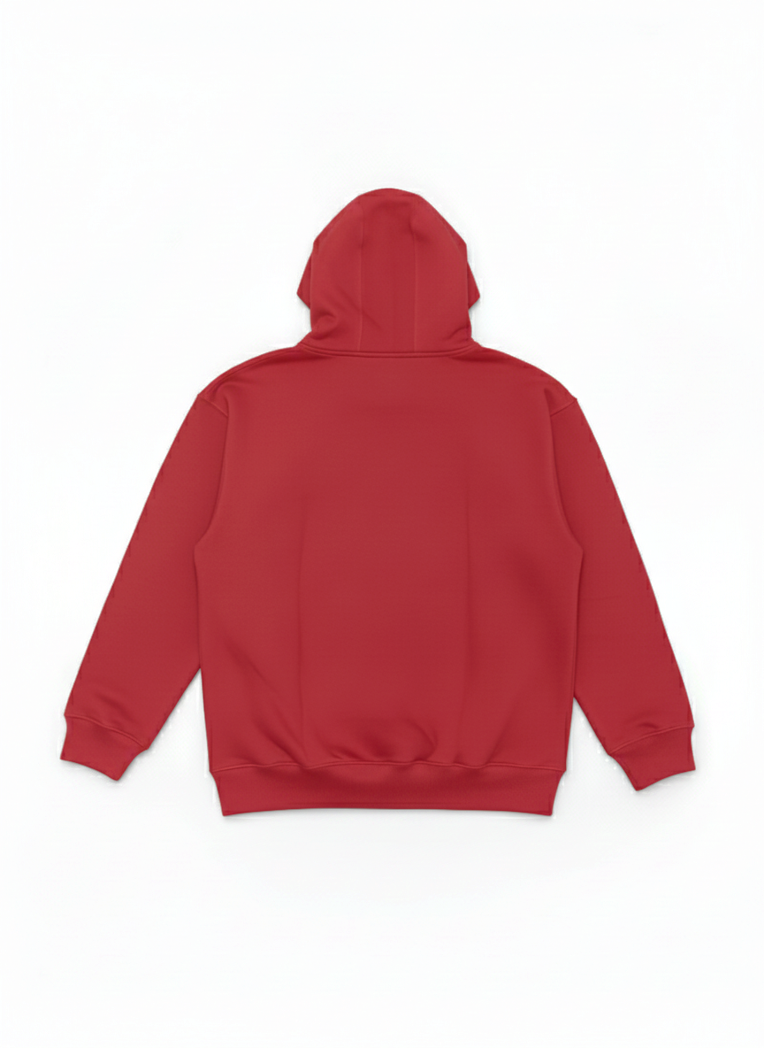 The Flower Child Vibe: Oversized Red Hoodie