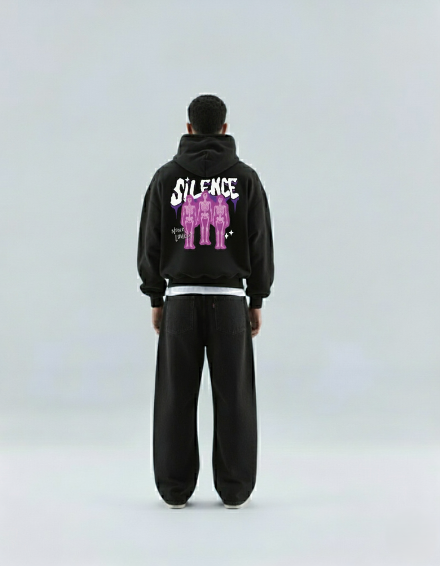 The "Silence Never Lonely" Oversized Hoodie