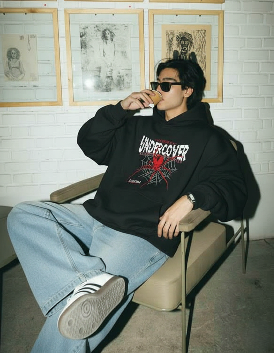UNDERCOVER SPIDER Graphic Hoodie