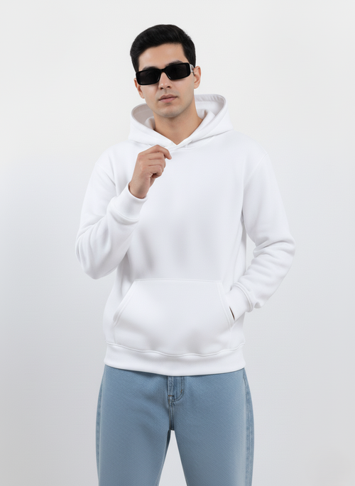 Bare Code Classic White Oversize Hoodie