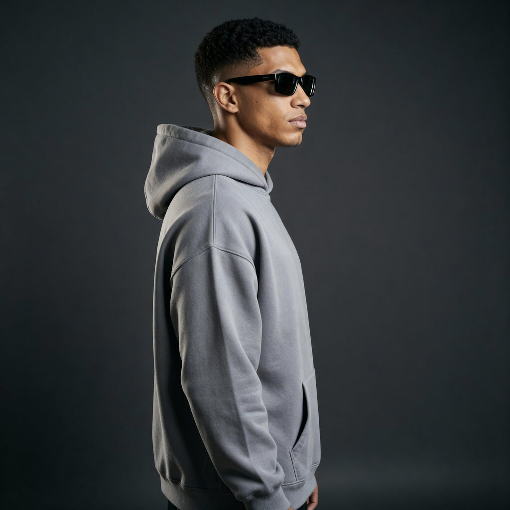 Bare Code Steel Grey Oversize Hoodie