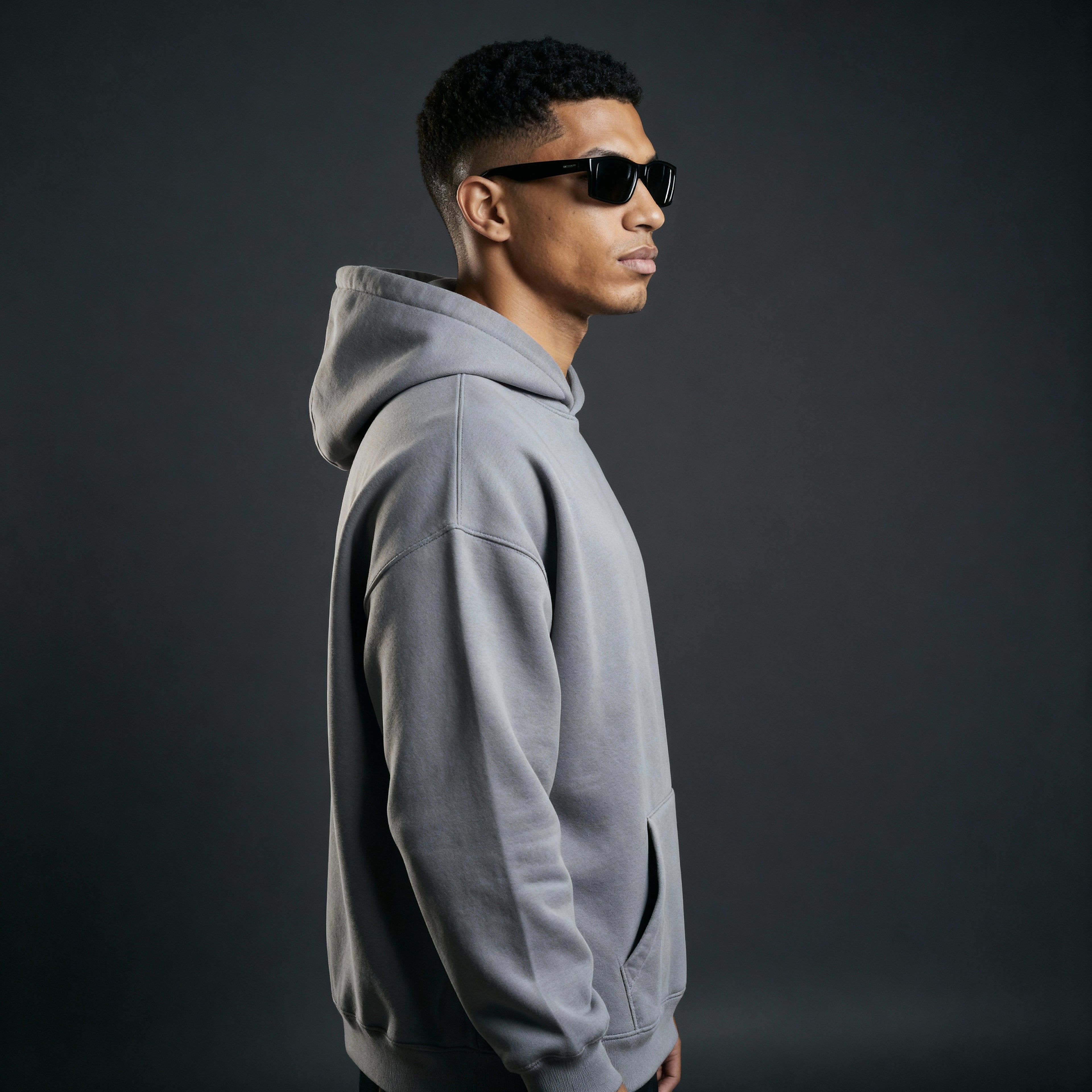 Bare Code Steel Grey Oversize Hoodie