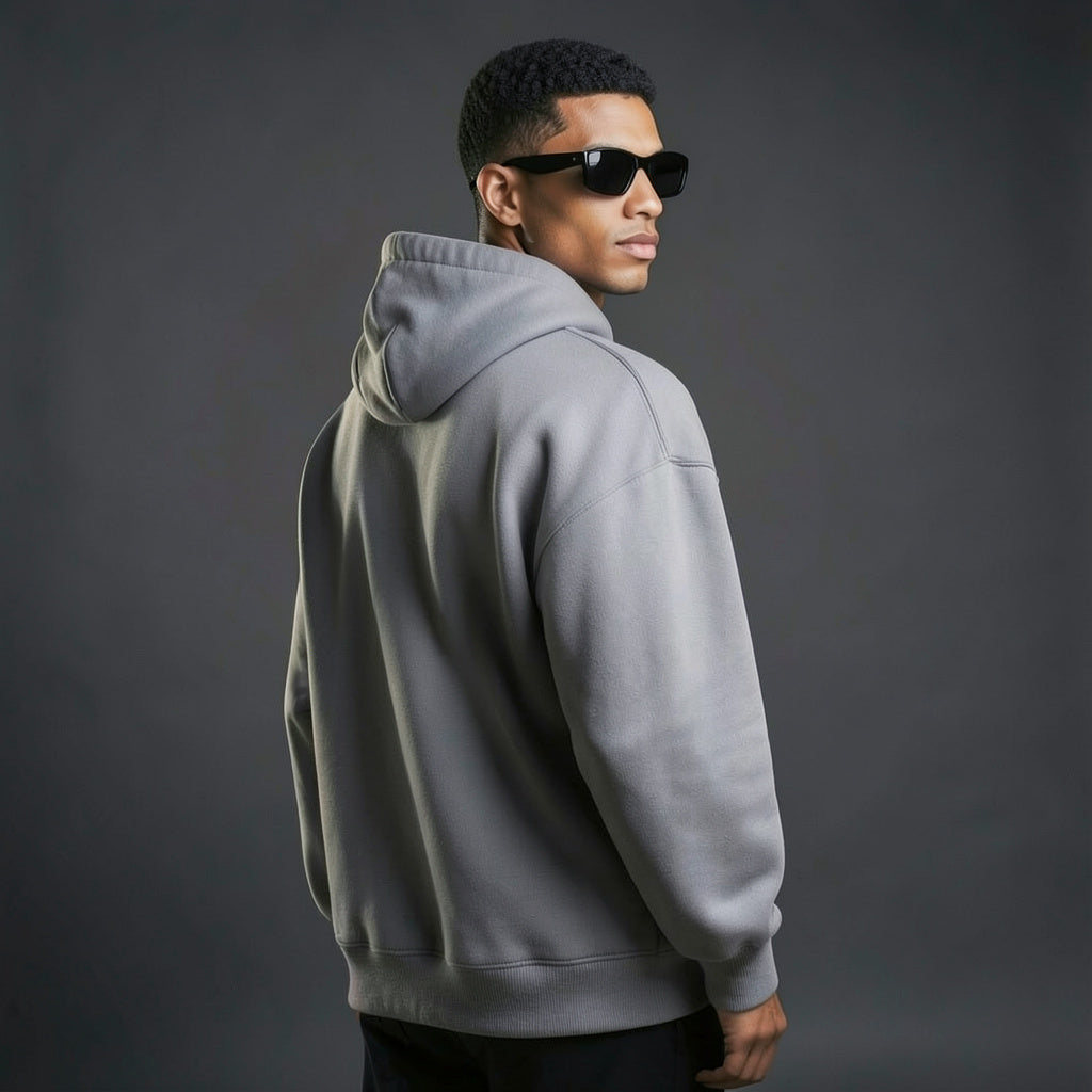 Bare Code Steel Grey Oversize Hoodie