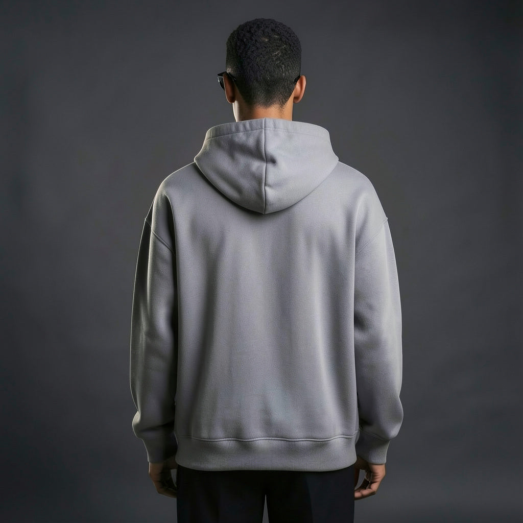 Bare Code Steel Grey Oversize Hoodie