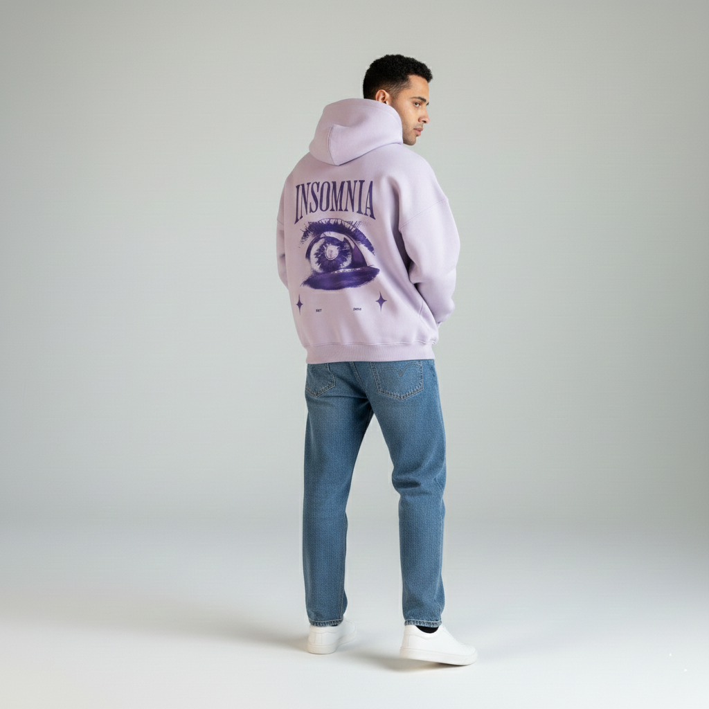 The "Insomnia" Oversized Lavender Hoodie
