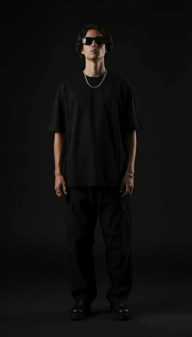 Black – Plain Oversized T-Shirt