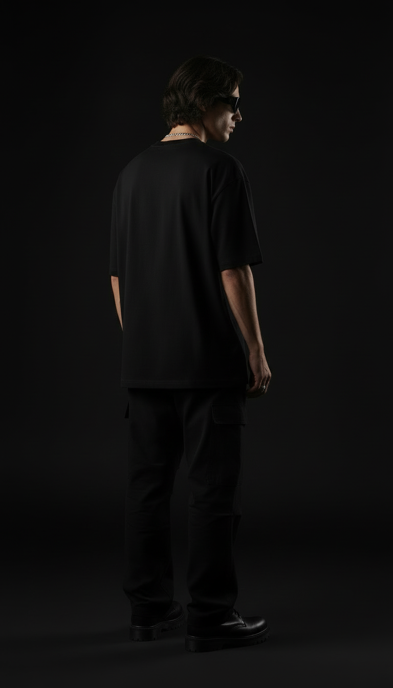 Black – Plain Oversized T-Shirt