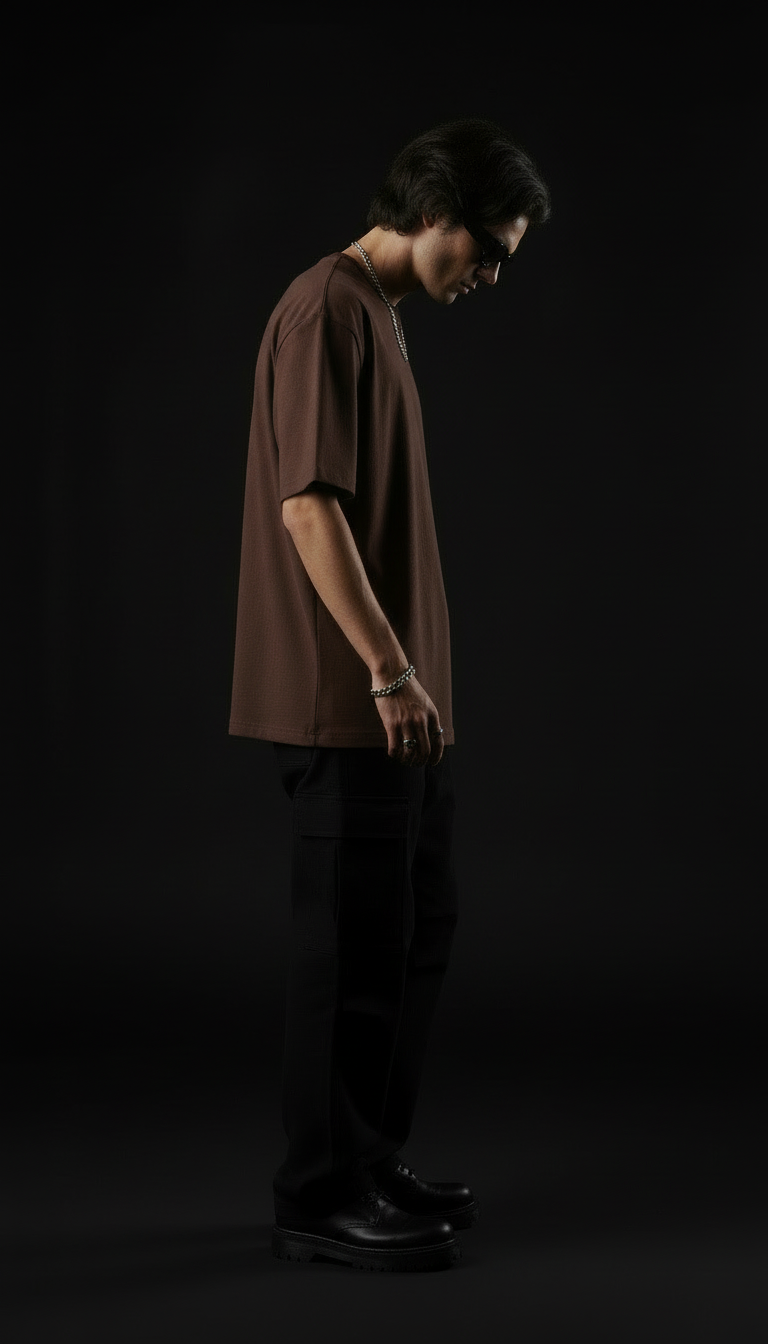 Brown – Plain Oversized T-Shirt