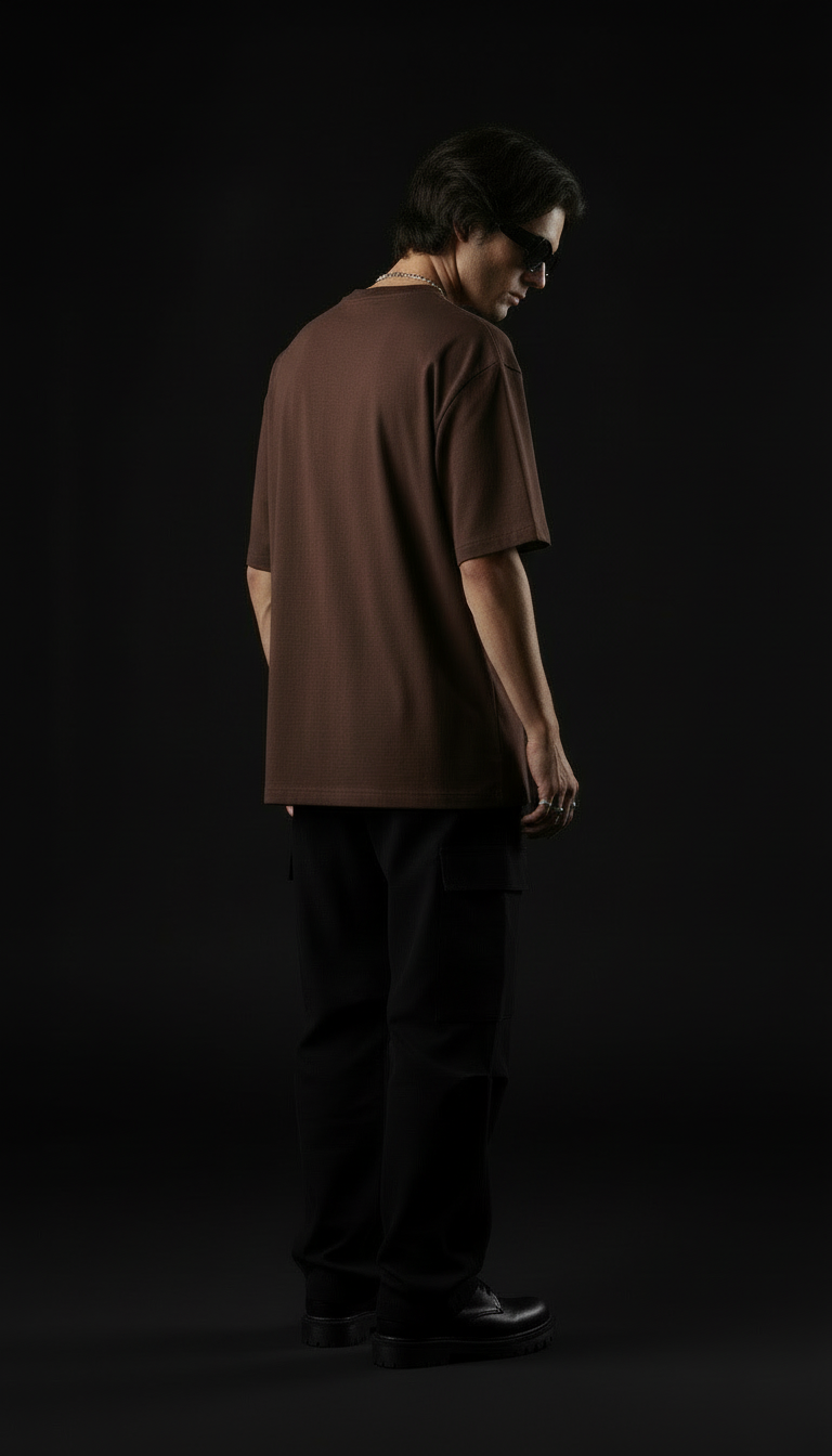 Brown – Plain Oversized T-Shirt