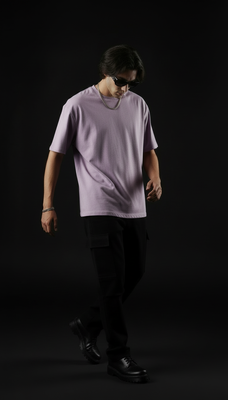 Lavender – Plain Oversized T-Shirt