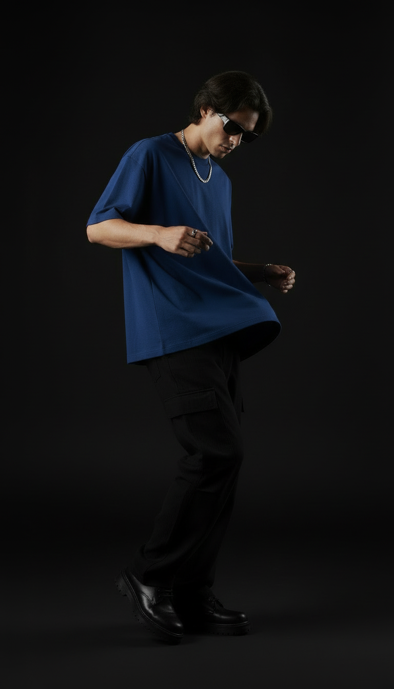 Royal Blue – Plain Oversized T-Shirt