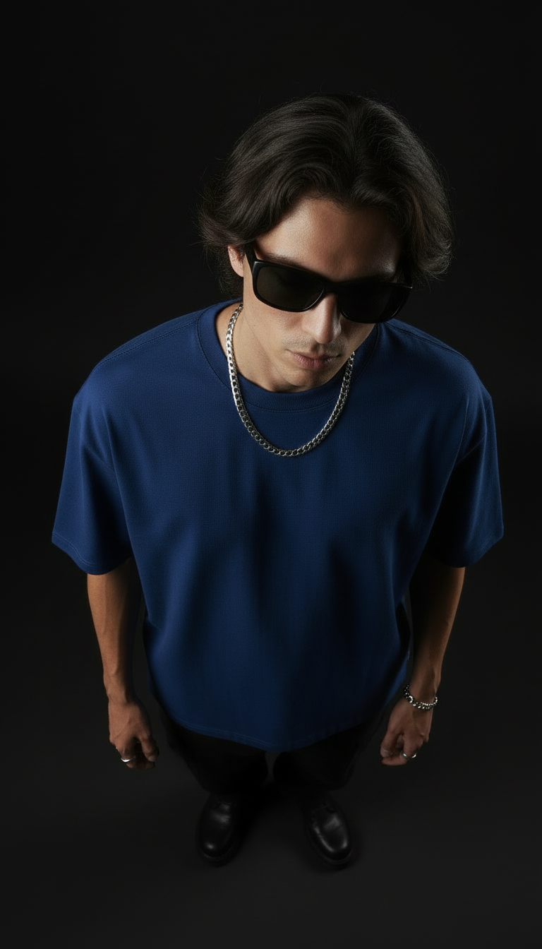 Royal Blue – Plain Oversized T-Shirt