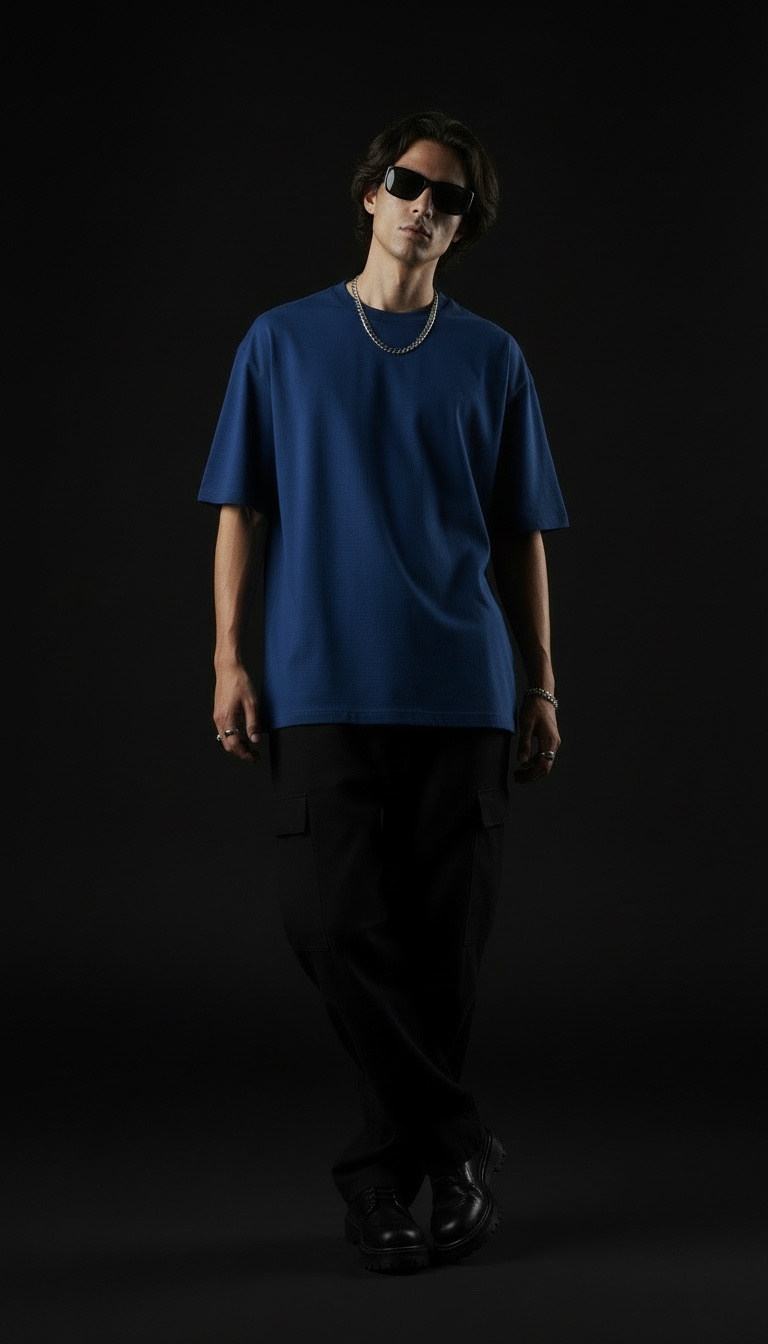Royal Blue – Plain Oversized T-Shirt
