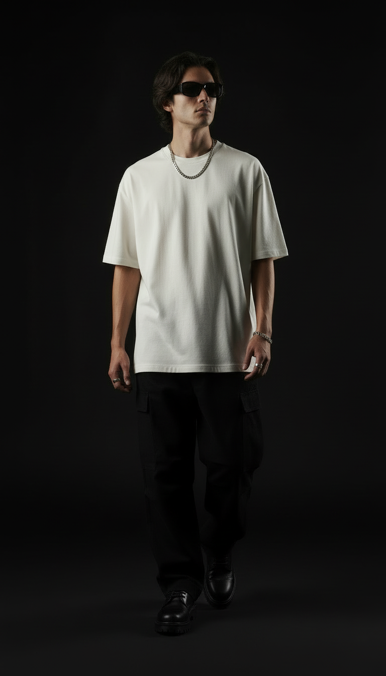 White – Plain Oversized T-Shirt