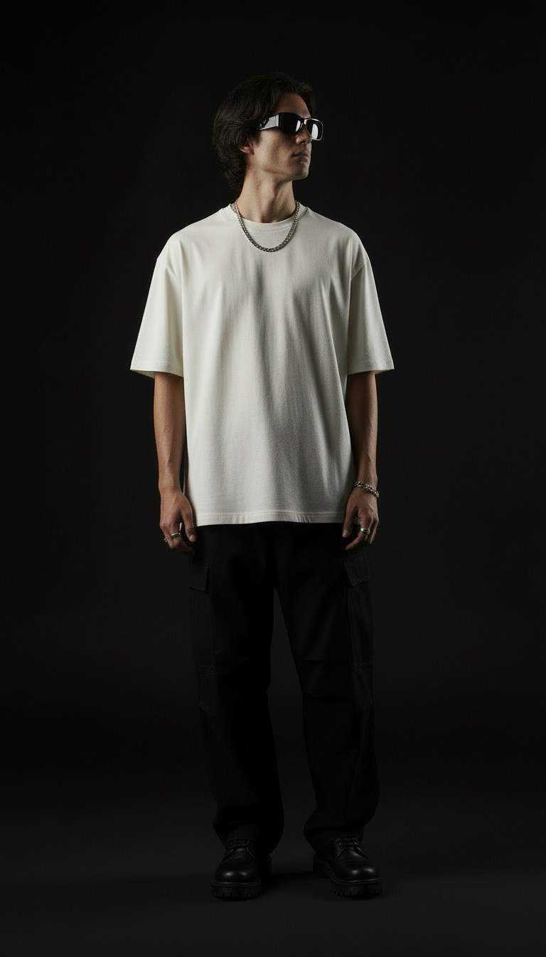 White – Plain Oversized T-Shirt