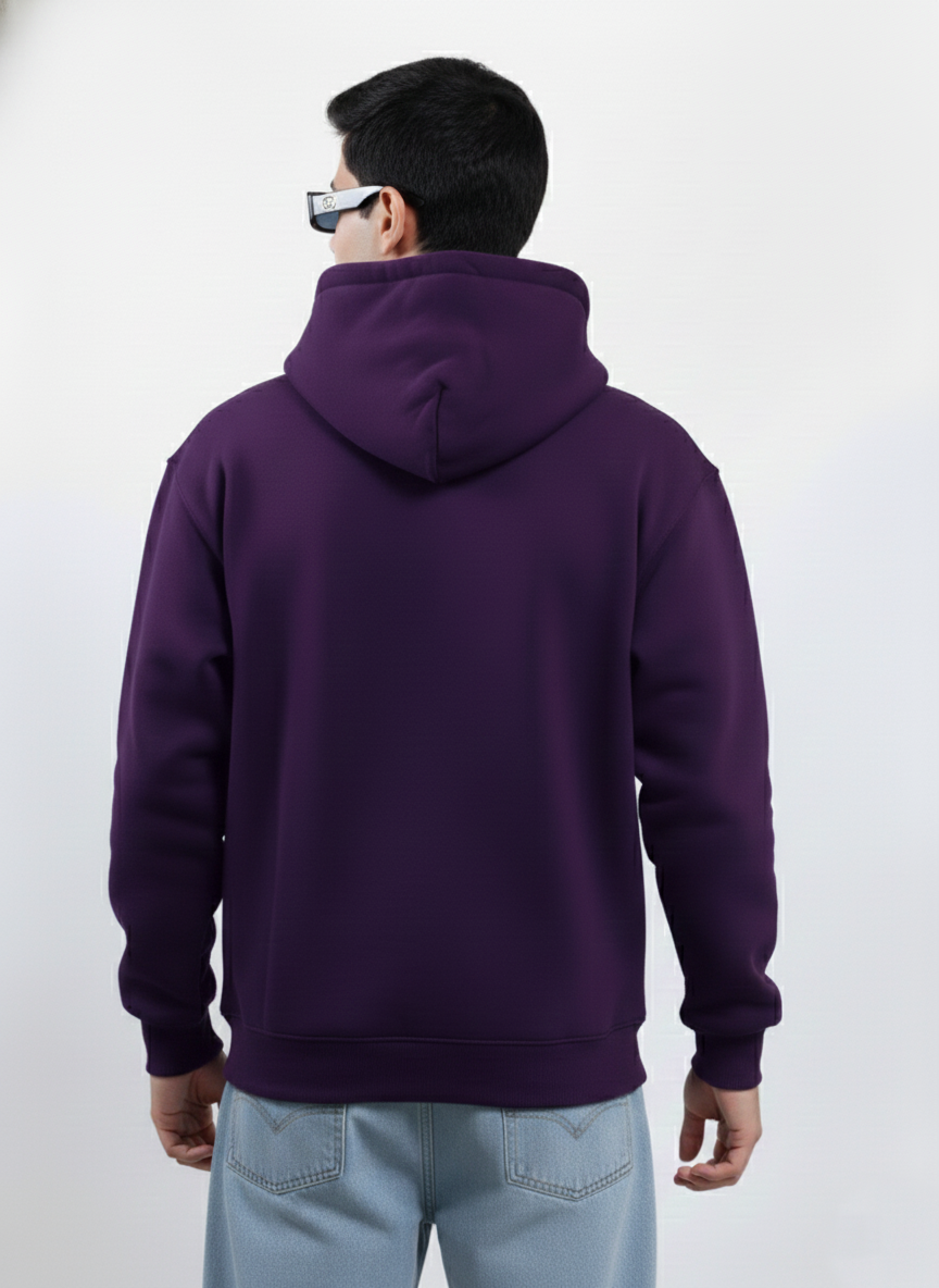 Bare Code Royal Purple Oversize Hoodie