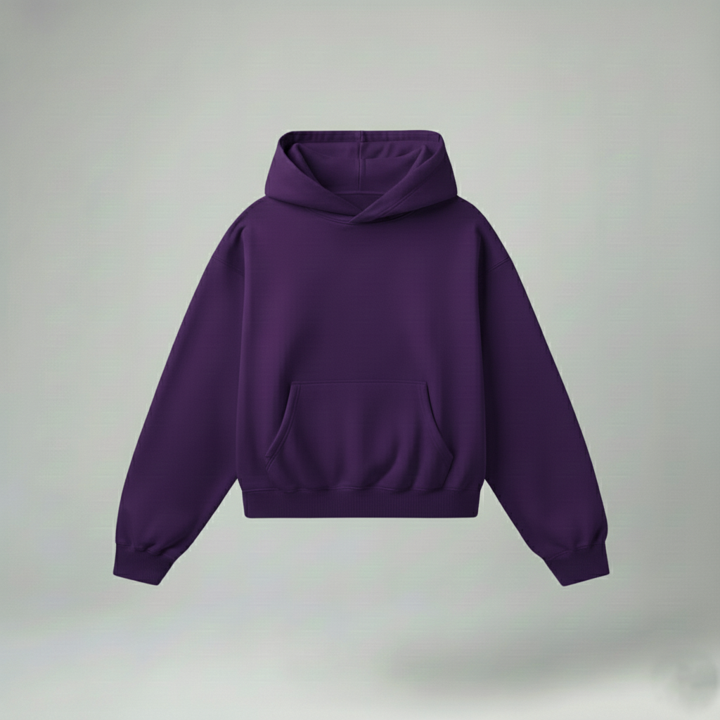 Bare Code Royal Purple Oversize Hoodie