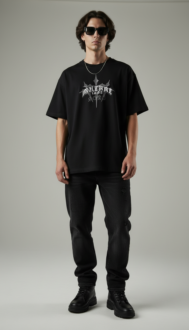 Mutant Labz 2026 Gothic Logo Oversized T-Shirt