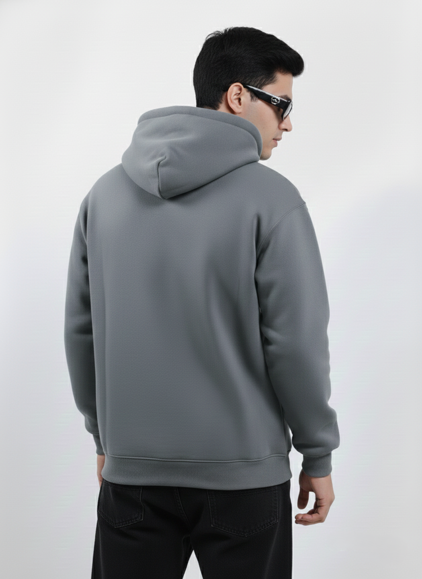 Bare Code Steel Grey Oversize Hoodie