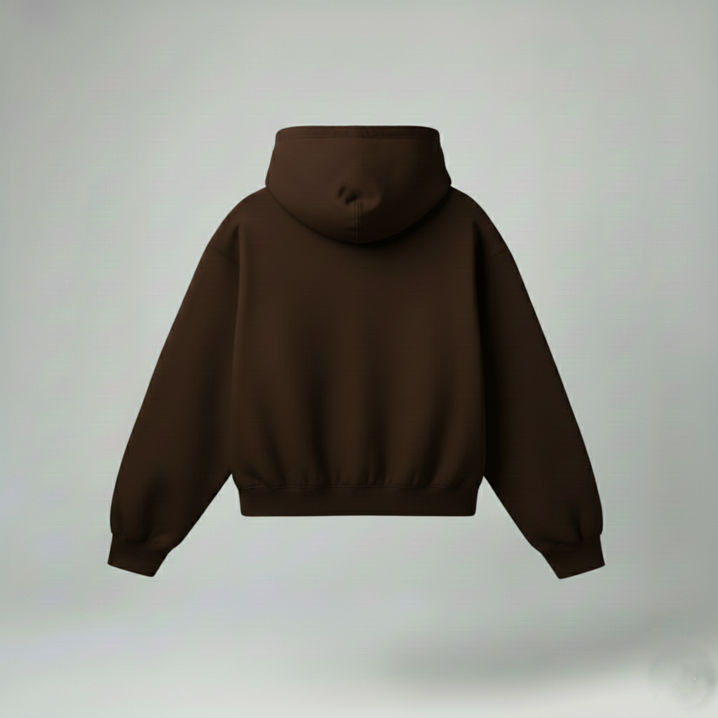 The Weeknd 'Dawn FM' Style Graphic Hoodie - Dark Brown