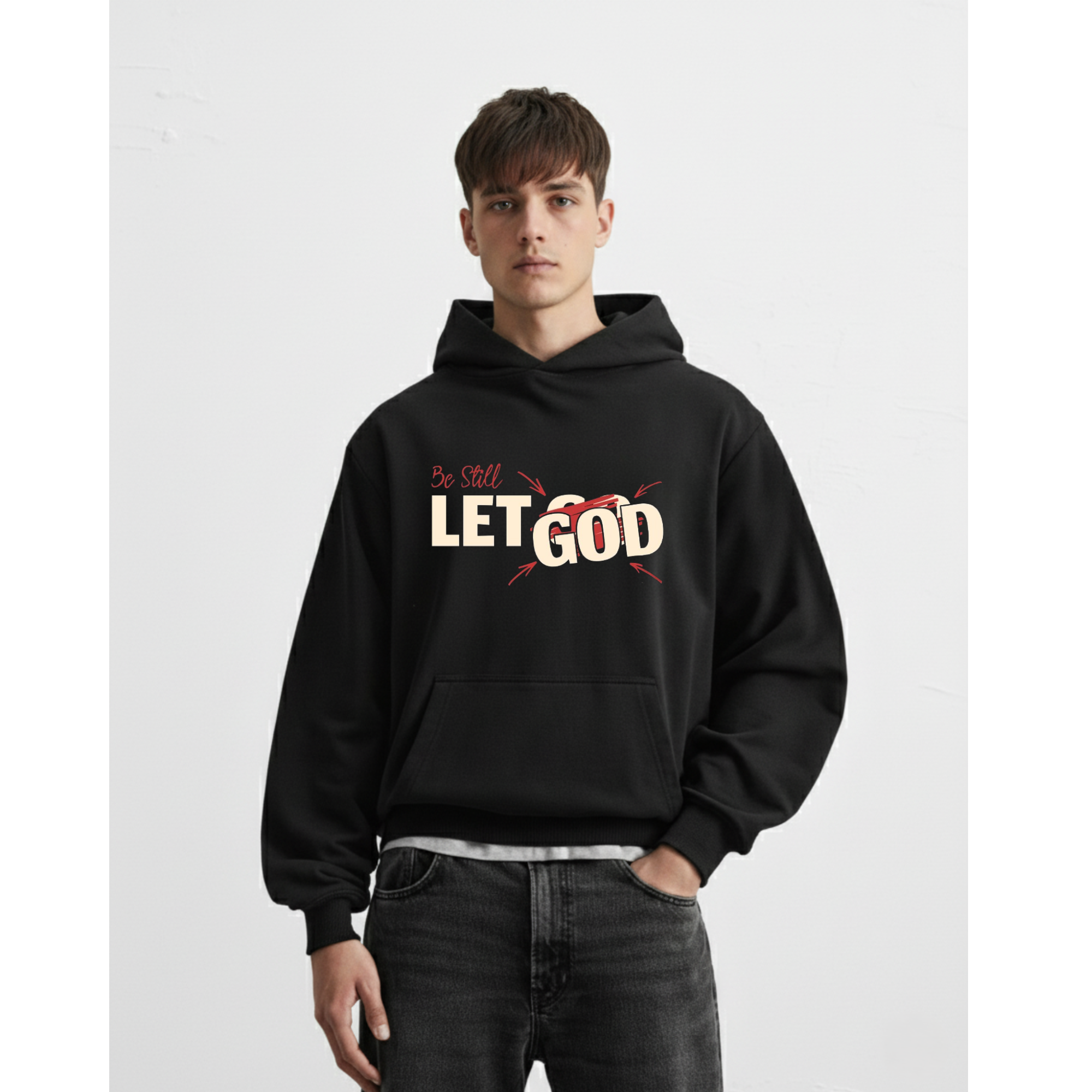 Be Still LET GOD' Graphic Hoodie